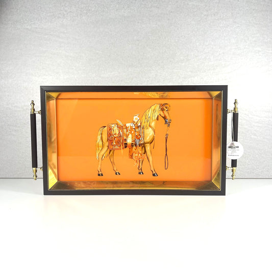 TRAY HERMES HORSE 40*24CM