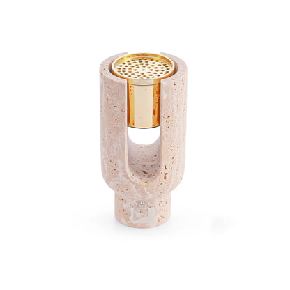 OFRA BEIGE TRAVERTINE MARBLE INCENSE BURNER HOLDER MINI