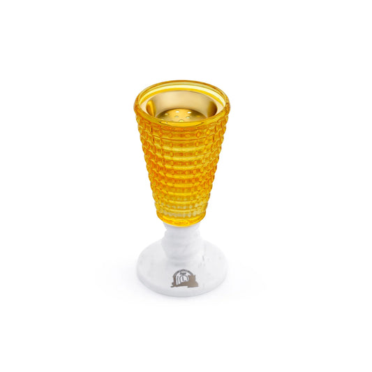 GLASSY BEIGE TRAVERTINE INSCENCE BURNER