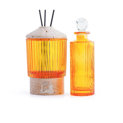 GLASSY (EMPERADOR BROWN MARBLE) DIFFUSER WITH BOTTLE