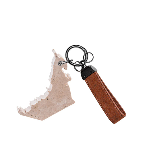 UAE LOVE (BEIGE TRAVERTINE) KEYCHAIN