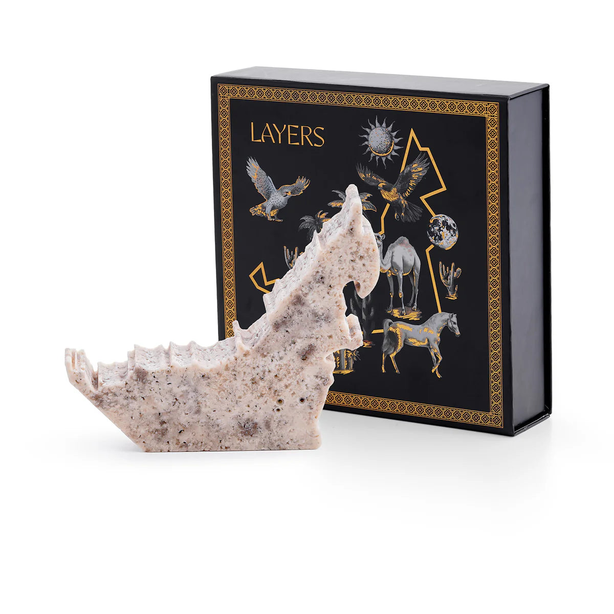 UAE LOVE (GREY TRAVERTINE) DÉCOR OBJECT