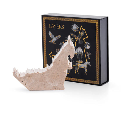 UAE LOVE (BEIGE TRAVERTINE) DÉCOR OBJECT