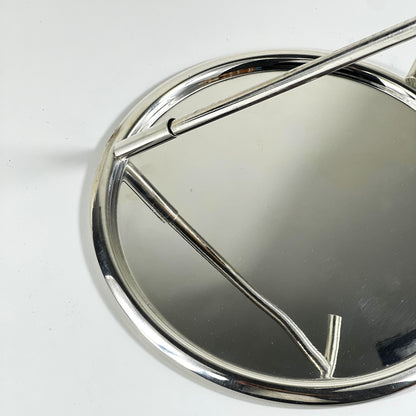 ROUND SERVING TRAY SILVER