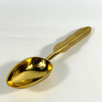 FEATHER BRASS SPOON GOLD